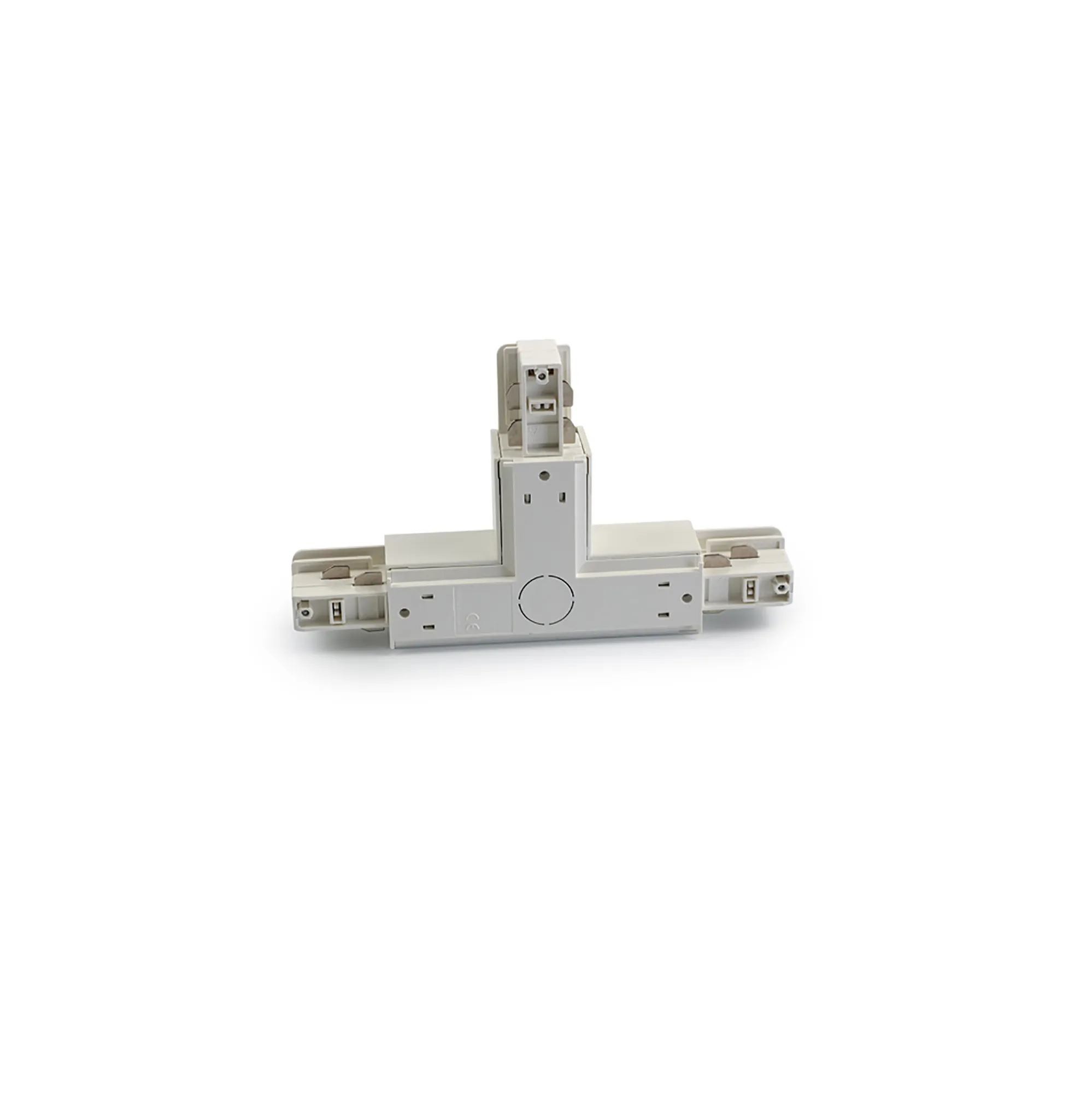 T Coupler With Feeding Option 3 Circuit Surface Mounted Track Earth Outside Right 555 1 1214 1  Eutrac 3 Circuit Surface-White